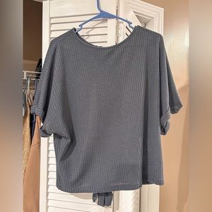 Waffle Neck Cropped Tee